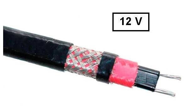 Низковольтный греющий кабель 17W-12CF (12 Вольт)
