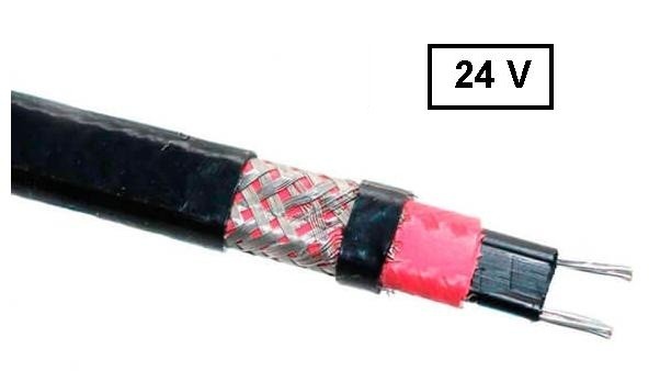 Низковольтный греющий кабель 17W-24CF (24 Вольт)